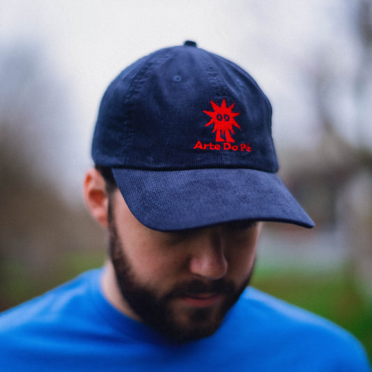 Blue Arte Do Pé Corduroy Logo Hat