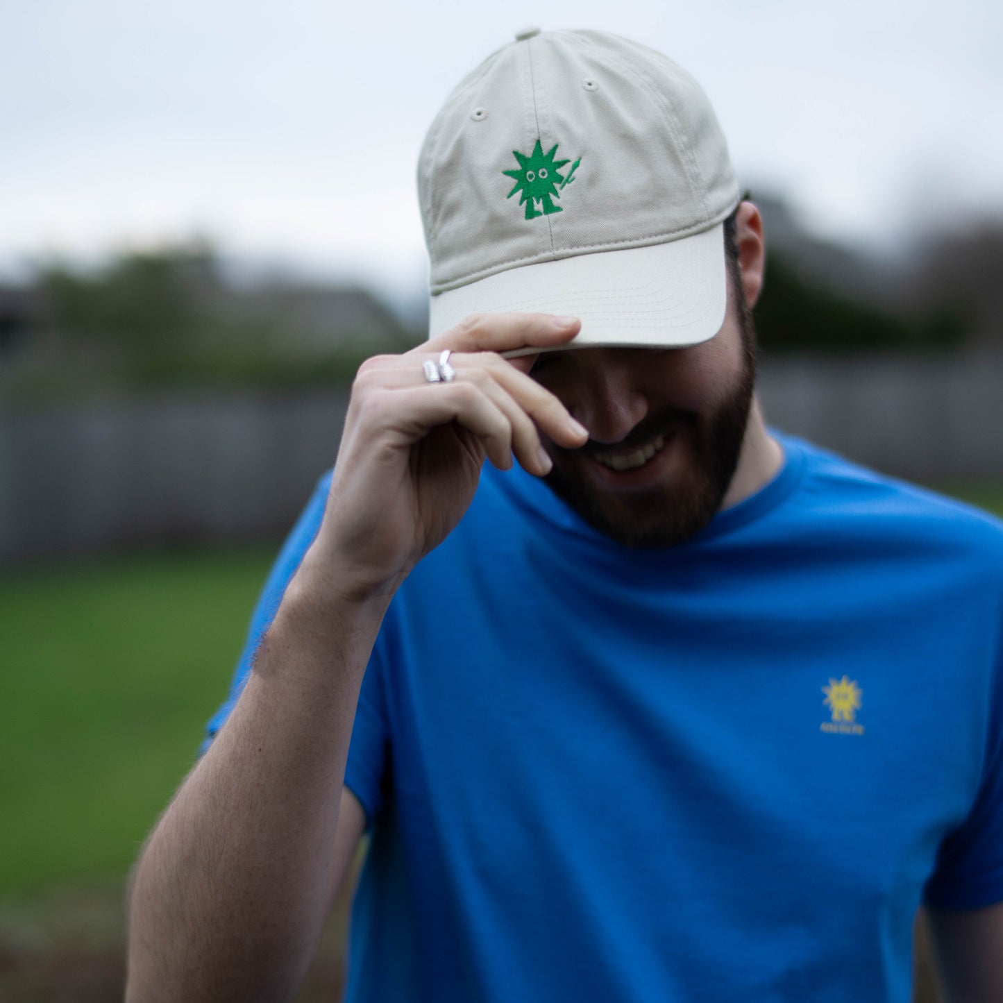 Organic Cotton Hat w/ Green Paintbrush Po Logo